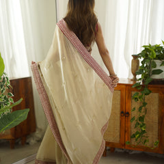 Jimmy Chu Saree with Sequins & Zari Embroidery